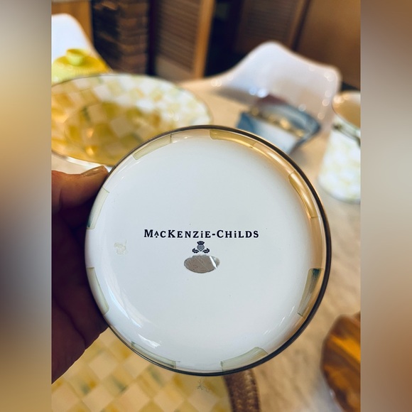 MaKenzie—Childs Checkered 7 Piece Set, Ice bucket, tray, 3/ small & 1 Large dish - Picture 7 of 15